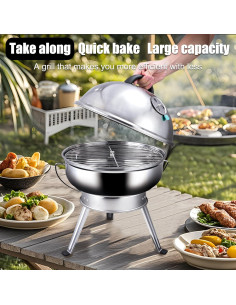 Parrilla de Carbón KASEDA S3701 38 cm Plegable Inoxidable 2