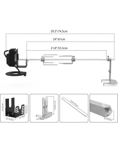 Kit Rotisserie Universal Onlyfire con Motor 110V y Varilla 71cm 2
