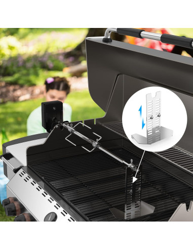 Kit Rotisserie Universal Onlyfire con Motor 110V y Varilla 71cm