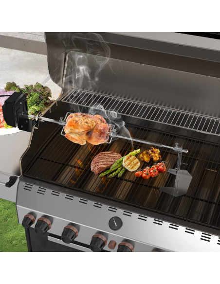 Kit Rotisserie Universal Onlyfire con Motor 110V y Varilla 71cm