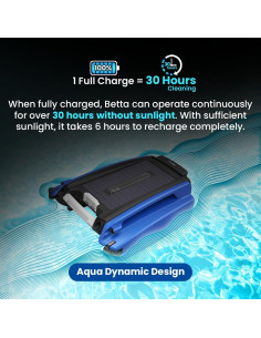 Limpiador Robótico de Piscina Betta SE Solar 30h Azul 2