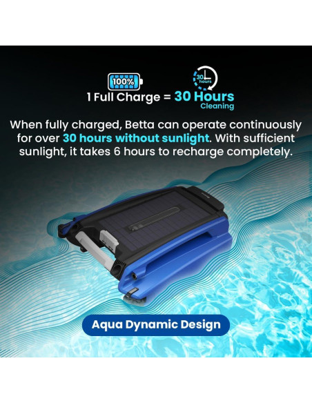 Limpiador Robótico de Piscina Betta SE Solar 30h Azul