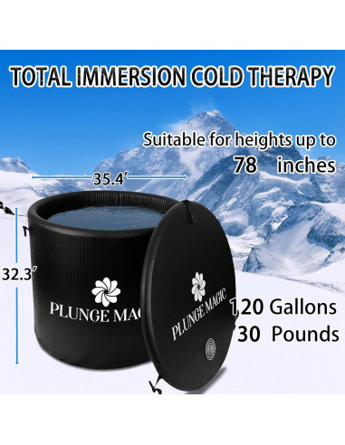 Tina de Inmersión Fría PLUNGE MAGIC XL Portátil 454L