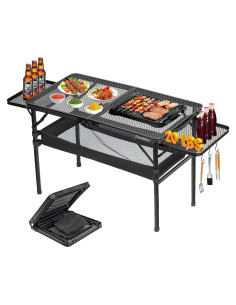 Mesa de Parrilla Plegable Thallike con 2 Paneles Laterales