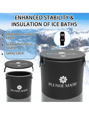 Tina de Inmersión Fría PLUNGE MAGIC XL Portátil 454L
