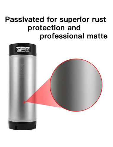 Barril de Cerveza Triple J 19L Acero Inoxidable Premium