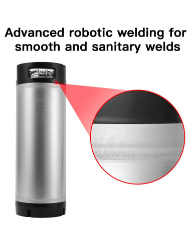 Barril de Cerveza Triple J 19L Acero Inoxidable Premium