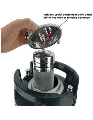 Barril de Cerveza Triple J 19L Acero Inoxidable Premium