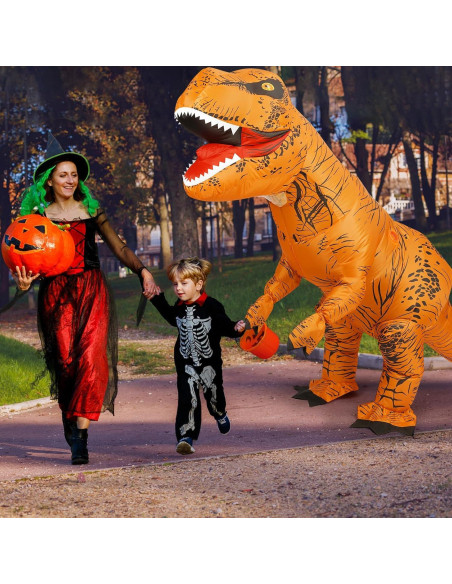 Disfraz Inflable T-Rex Adulto Marrón Cosplay Divertido