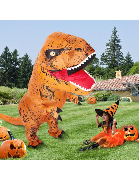 Disfraz Inflable T-Rex Adulto Marrón Cosplay Divertido