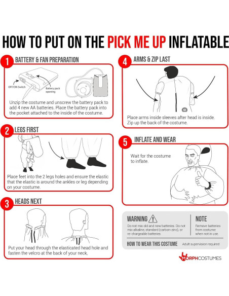 Disfraz Inflable de Alienígena Morph para Niños Disfraz Inflable de Alienígena Morph para Niños