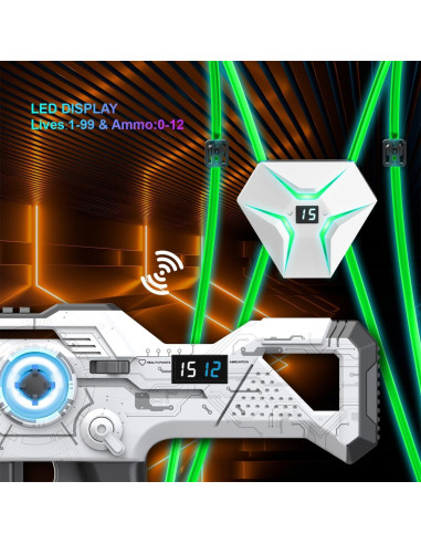 Juego de Laser Tag Recargable WINYEA 2 Jugadores LED