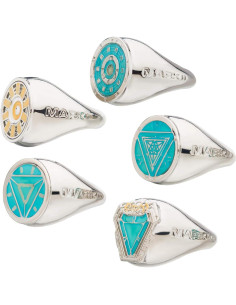 Conjunto de 5 Anillos Ajustables Iron Man Reactor Arc 2