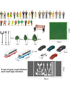 Accesorios de Escenografía Sratte 64 Pcs Miniaturas 1:50 2