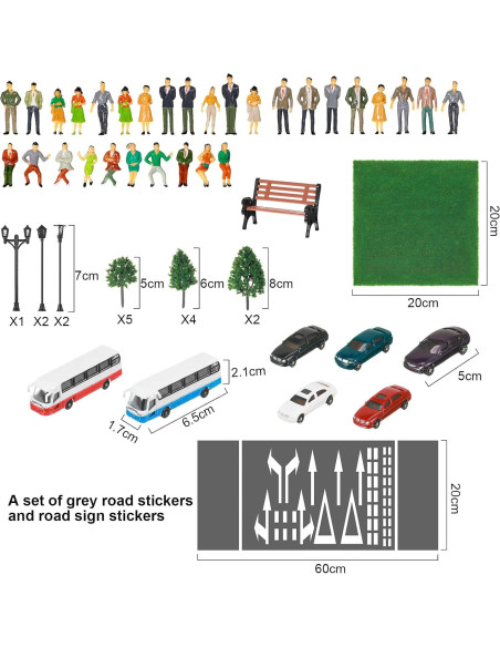 Accesorios de Escenografía Sratte 64 Pcs Miniaturas 1:50 Accesorios de Escenografía Sratte 64 Pcs Miniaturas 1:50