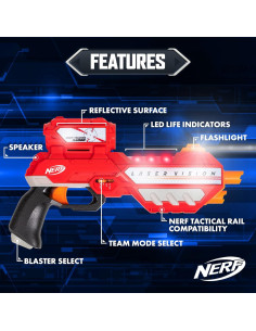 Juego de Laser Tag NERF Laser Vision 4 Jugadores - Juguetes 2