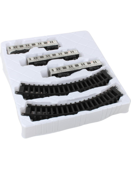 Conjunto de tren a pilas MTA Nueva York 3 piezas con vía 99x63.5cm