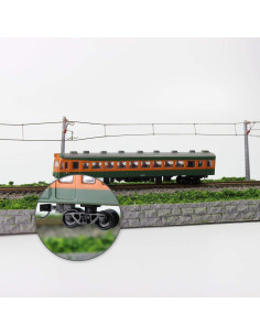 12 Bogies de Tren Escala N Evemodel con Ruedas de Plástico 2