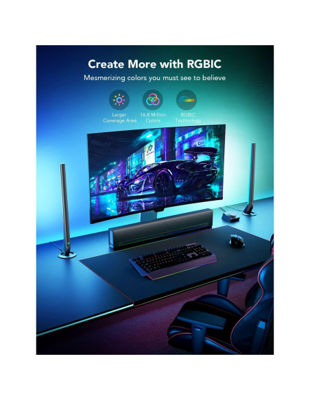 Barras de Luz Gaming Govee H6047 RGBIC con Controlador