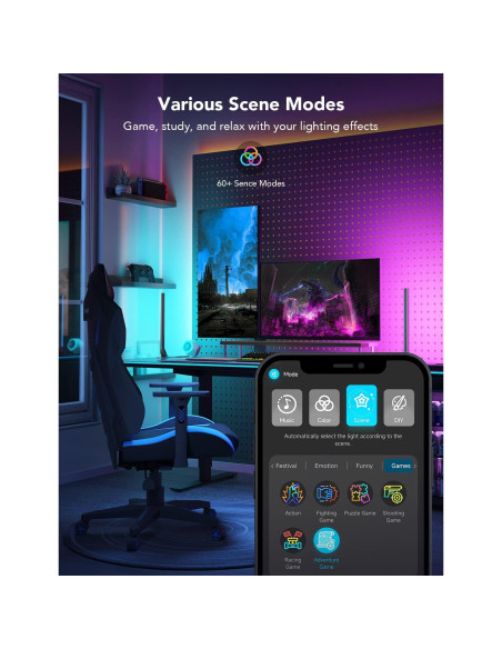Barras de Luz Gaming Govee H6047 RGBIC con Controlador