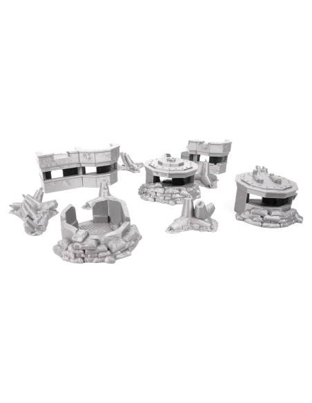 Conjunto de Terreno de Guerra Bunkers 28mm - Terreno de Mesa Conjunto de Terreno de Guerra Bunkers 28mm - Terreno de Mesa