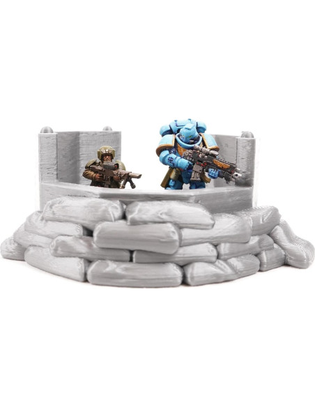 Conjunto de Terreno de Guerra Bunkers 28mm - Terreno de Mesa Conjunto de Terreno de Guerra Bunkers 28mm - Terreno de Mesa