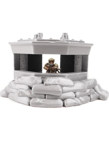 Conjunto de Terreno de Guerra Bunkers 28mm - Terreno de Mesa