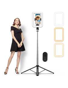 Luz LED Selfie MYBAT PRO 8" con Trípode y Control Remoto