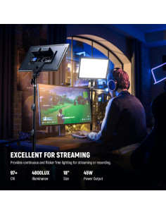 Neewer Kit de Iluminación LED 2-Pack 45W Bi-Color 3200K-5600K 2