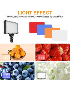 Kit de Iluminación Fotográfica LED EMART 2 Pcs Luz Estudio 136 cm 2