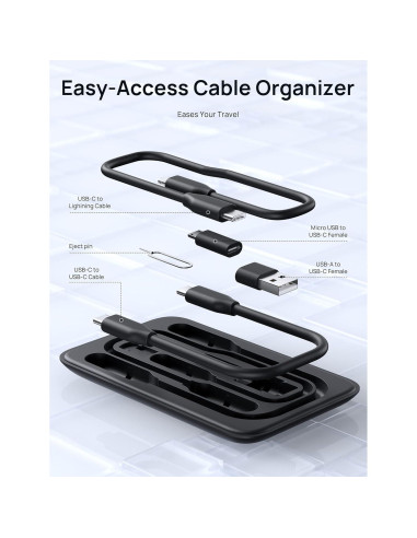 Hub USB C 7-en-1 JSAUX con HDMI 4K y 100W de carga