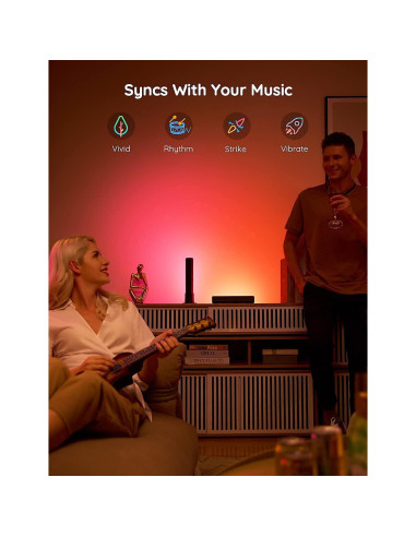 Barras de Luz LED Govee H6056 RGBICWW para TV y Juegos