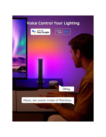 Barras de Luz LED Govee H6056 RGBICWW para TV y Juegos