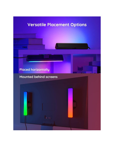 Barras de Luz LED Govee H6056 RGBICWW para TV y Juegos