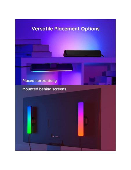 Barras de Luz LED Govee H6056 RGBICWW para TV y Juegos