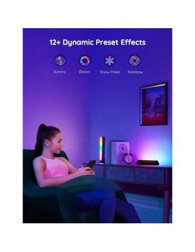 Barras de Luz LED Govee H6056 RGBICWW para TV y Juegos