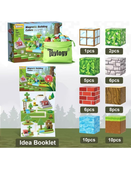 Bloques Magnéticos Toylogy 48PCS 2,54 cm Juguetes STEM Bloques Magnéticos Toylogy 48PCS 2,54 cm Juguetes STEM