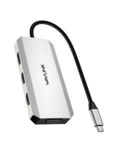 Adaptador USB C a Doble HDMI 4K 60Hz Winstars 7-en-1