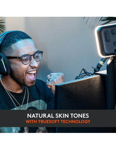 Luz LED Logitech Litra Glow para Streaming con TrueSoft