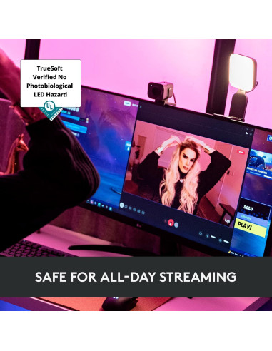 Luz LED Logitech Litra Glow para Streaming con TrueSoft