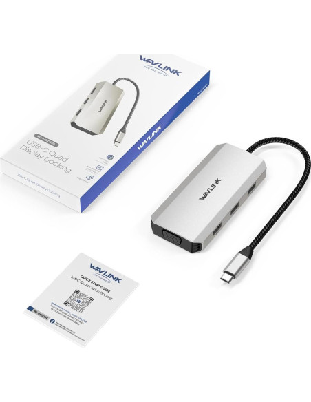 Adaptador USB C a Doble HDMI 4K 60Hz Winstars 7-en-1