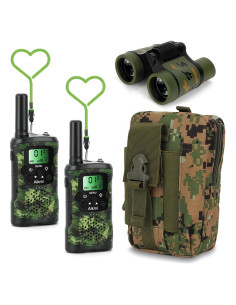 Walkie Talkies Aikmi para Niños 2 Vías 22 Canales Verde