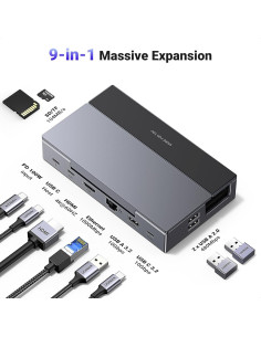 Dock UGREEN 9-en-1 USB C para Steam Deck 4K 60Hz 2