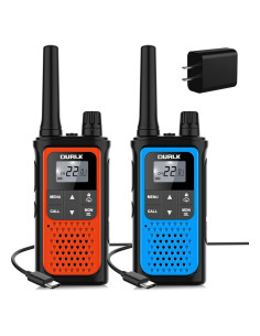 Walkie Talkies DURLK 2 Paquete 22 Canales Recargables