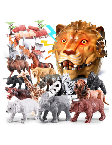 41 Piezas Figuras de Animales de Safari RISUNTOY Juguetes Educativos