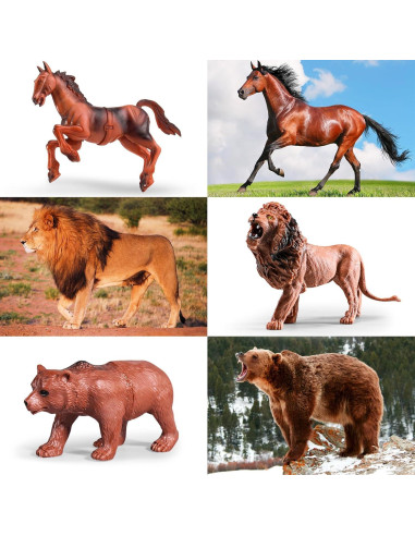 41 Piezas Figuras de Animales de Safari RISUNTOY Juguetes Educativos