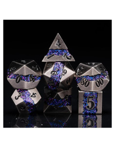 Juego de Dados Metálicos D&D 7 PCS con Caja Regalo