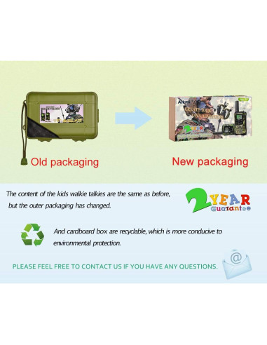 Walkie Talkies Niños Aikmi 22 Canales 4,83 km Camo Verde