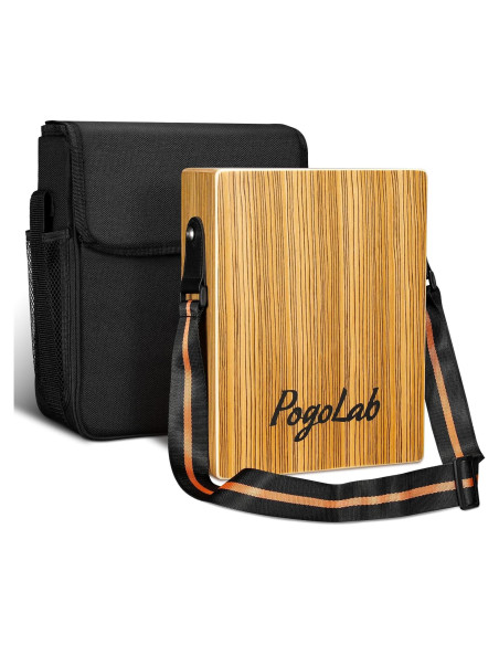 Cajón de viaje POGOLAB de madera con correa y bolsa