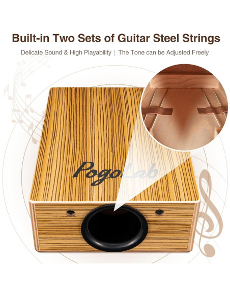 Cajón de viaje POGOLAB de madera con correa y bolsa